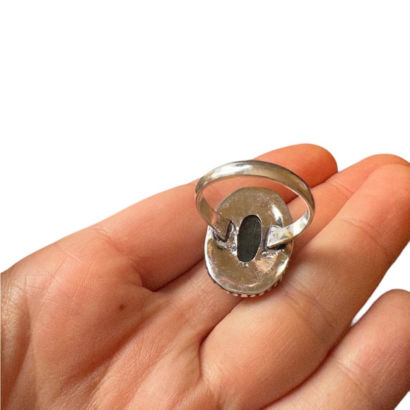 Labradorite ring set in sterling silver size 11 3/4 - Picture 7 of 7